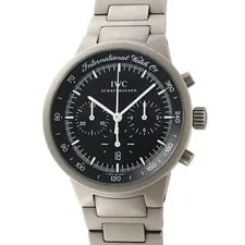 IWC Gst Chronograph Semi-Mechanical IW372701 Quartz Titanium Black Dial 36mm 2