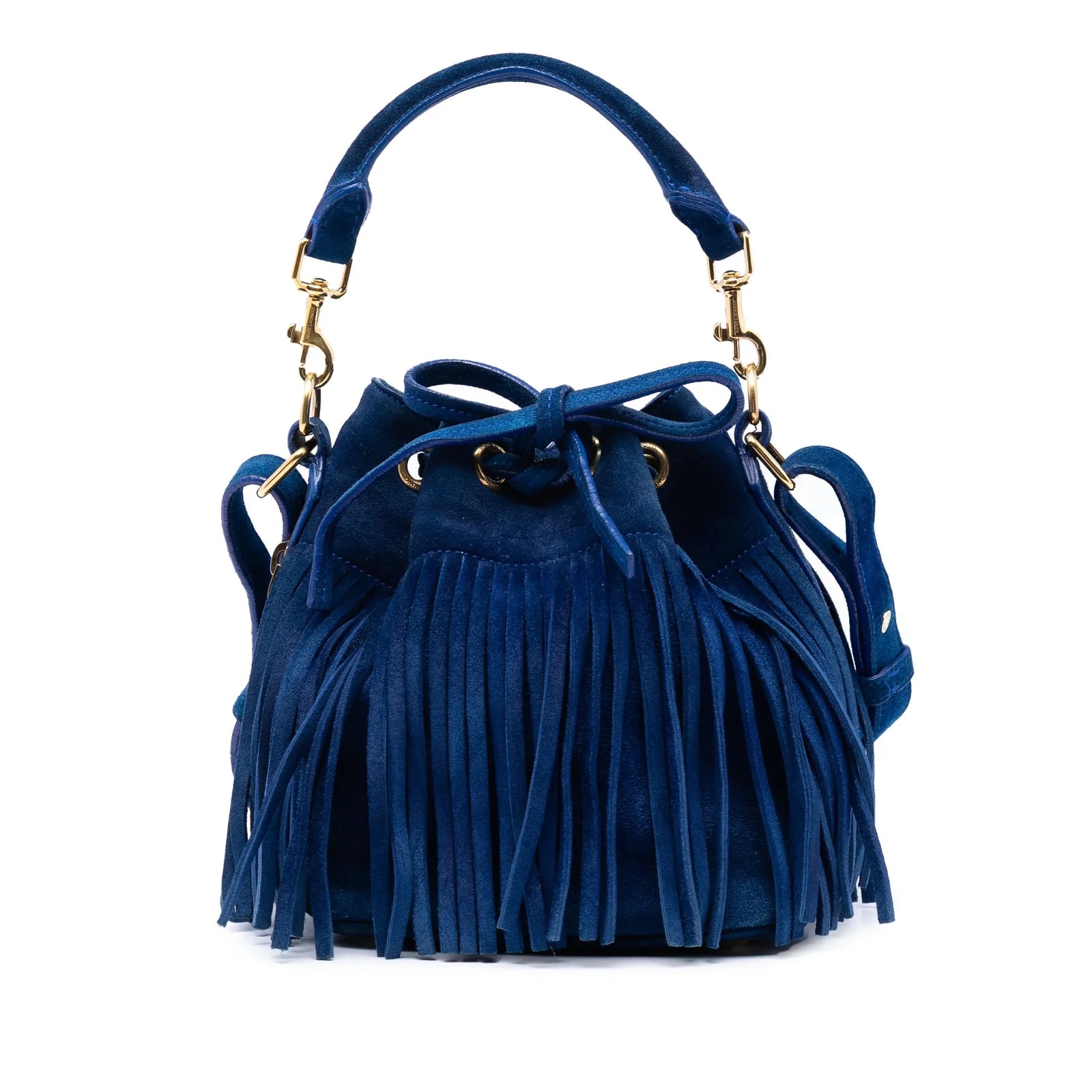 Saint Laurent — Small Emmanuelle Fringe Bucket — Handbag — resale