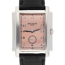 Patek Philippe 5024G Gondolo Salmon Arabic Dial Leather Strap Gold 2