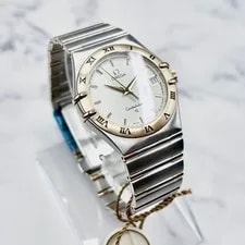 Omega Constellation 1312.30.00 Gold Date Quartz From Japan 3