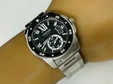 Cartier Calibre de Diver W7100057 3729 Stainless Steel 42mm Black Dial #WJW091 2