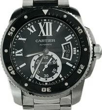 Cartier Calibre de Diver W7100057 3729 Stainless Steel 42mm Black Dial #WJW091 3