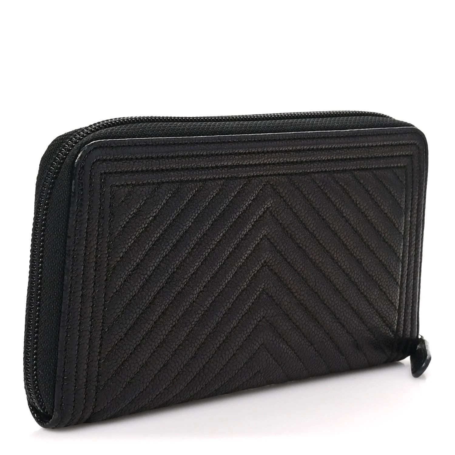 Chevron Zip Around Boy Wallet 3