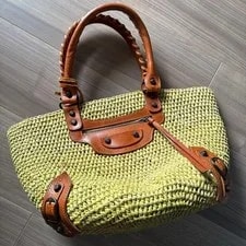 Balenciaga — Balenciaga Straw & Cago Casual From Japan — Handbag — resale