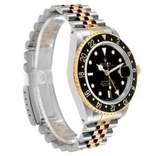 Rolex GMT Master II Steel Yellow Gold Black Dial 16713 3