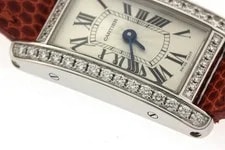 Cartier WB710015 Tank American miniWatches Silver Dial K18 WG【472】 4