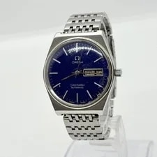 Omega Seamaster Silver Case Navy Dial Automatic Auth 3