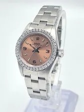 Rolex Oyster Perpetual 76080 24mm 3 6 9 Black Dial Diamond Bezel Box 3