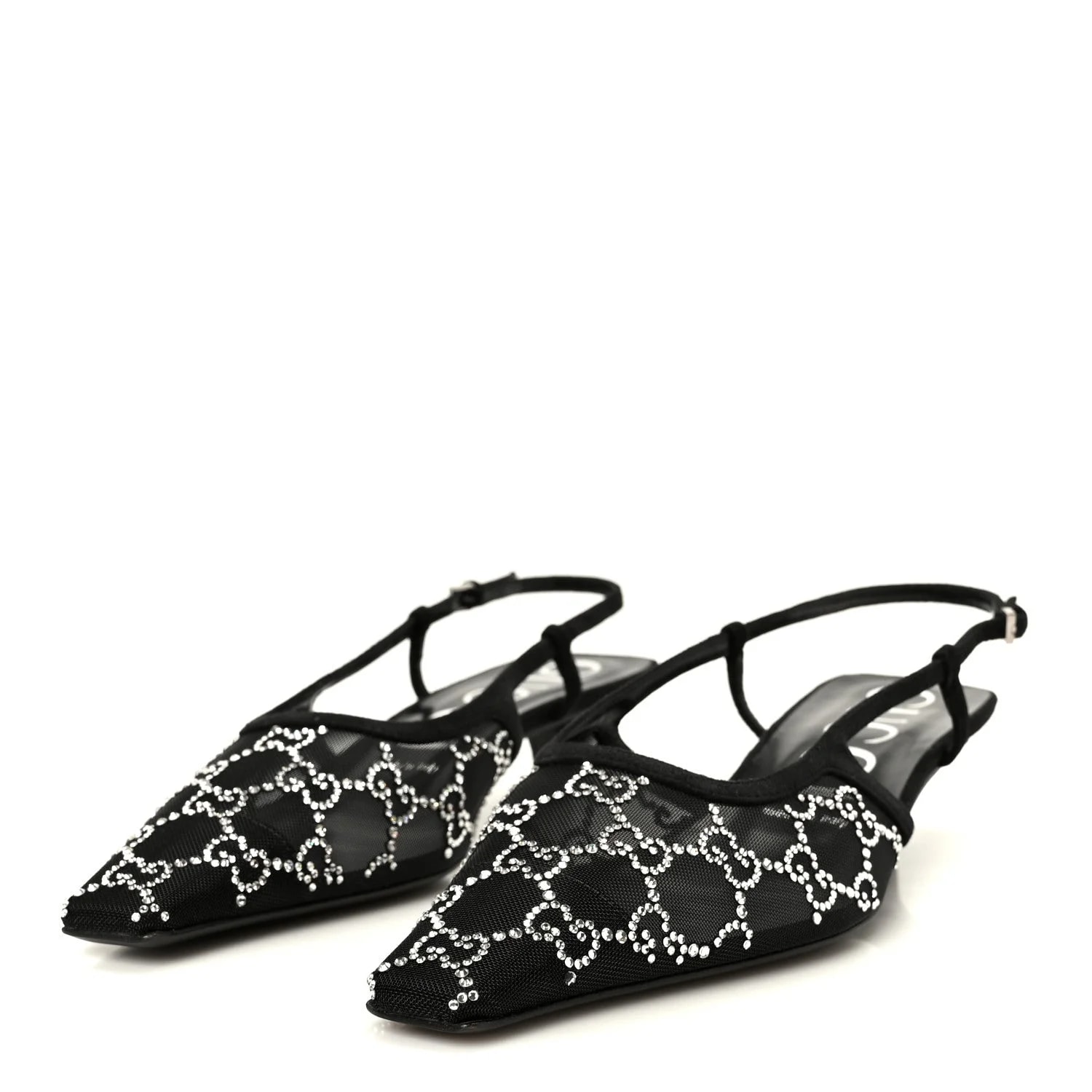Tela Retino Kid Scamosciato GG Square G 35mm Slingback 39 4