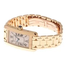 Cartier W26015K2 Tank American SM Silver Dial K18 Yellow Gold 【472】 3