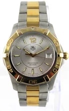 TAG Heuer Aquaracer WAF1120.BB0807 Swiss Quartz Gold Tone Silver 4