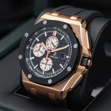 Audemars Piguet Royal Oak Offshore in 18k Rose Gold 44mm Ceramic Bezel Full Set! 3
