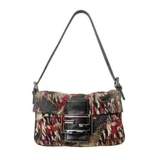 Fendi — Fendi Mamma Baguette Bird Pattern Embroidered — Handbag — resale