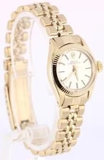 Rolex Oyster Perpetual 18k Gold Silver 24mm Fluted Jubilee 6719 4
