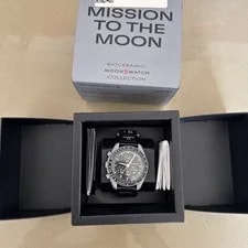 Omega Swatch Mission To the Moon Quartz Chronograph Black 2
