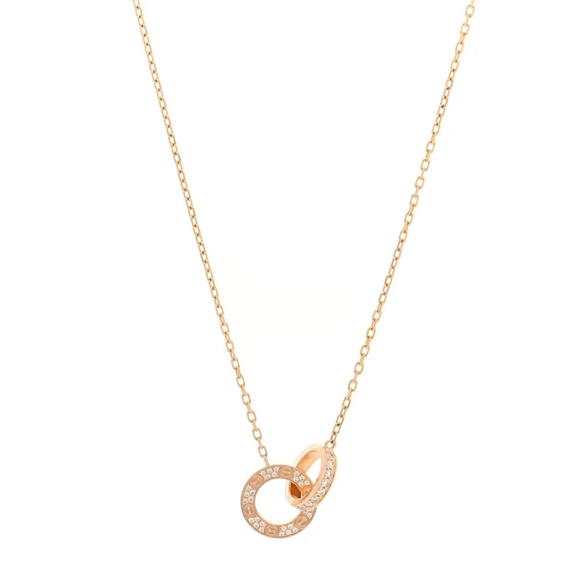 Cartier — 18K Interlocking Love Paved — Jewelry — resale