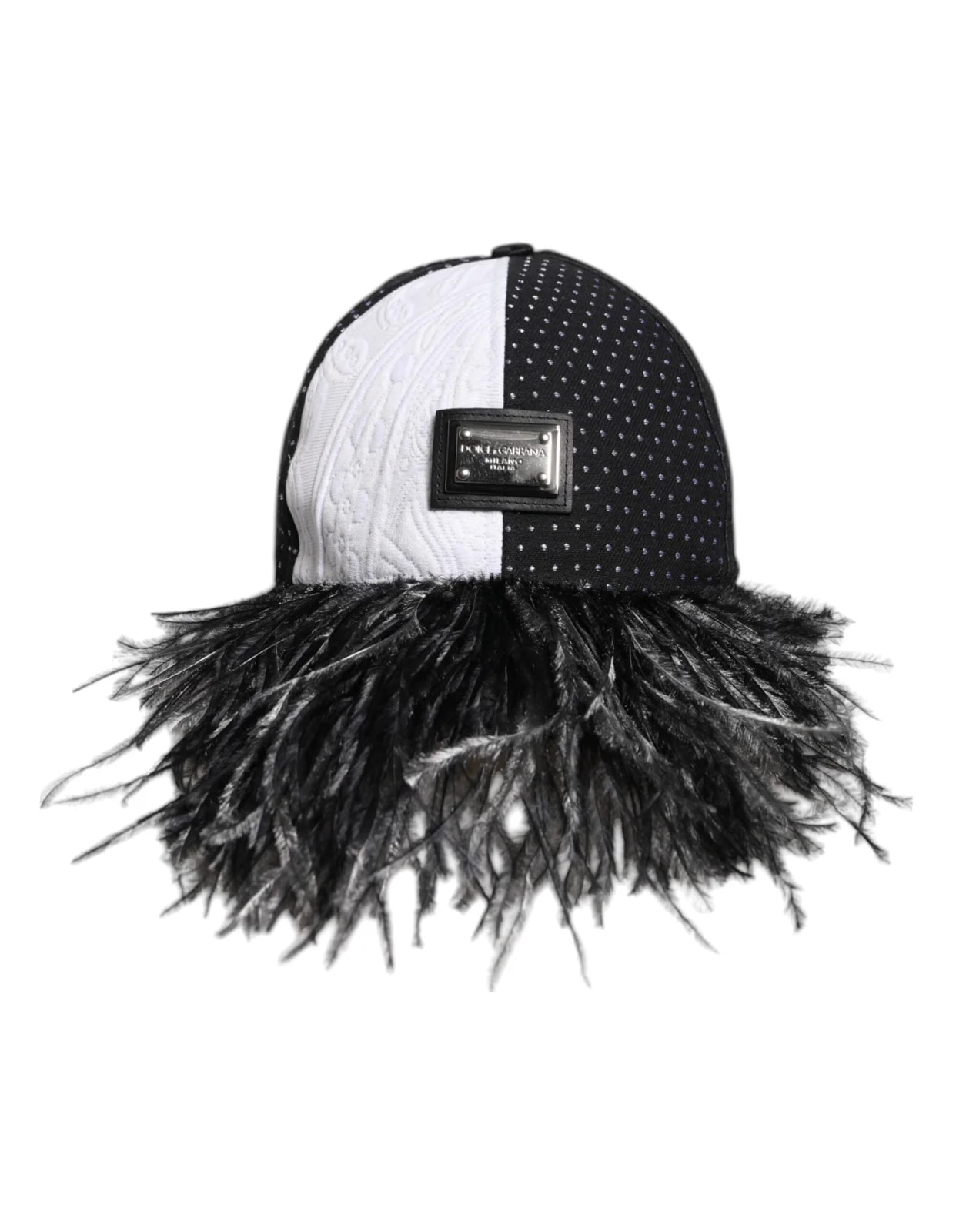 Dolce & Gabbana — Dolce & Gabbana Polka Dot Feathers Baseball Cap — Accessory — resale