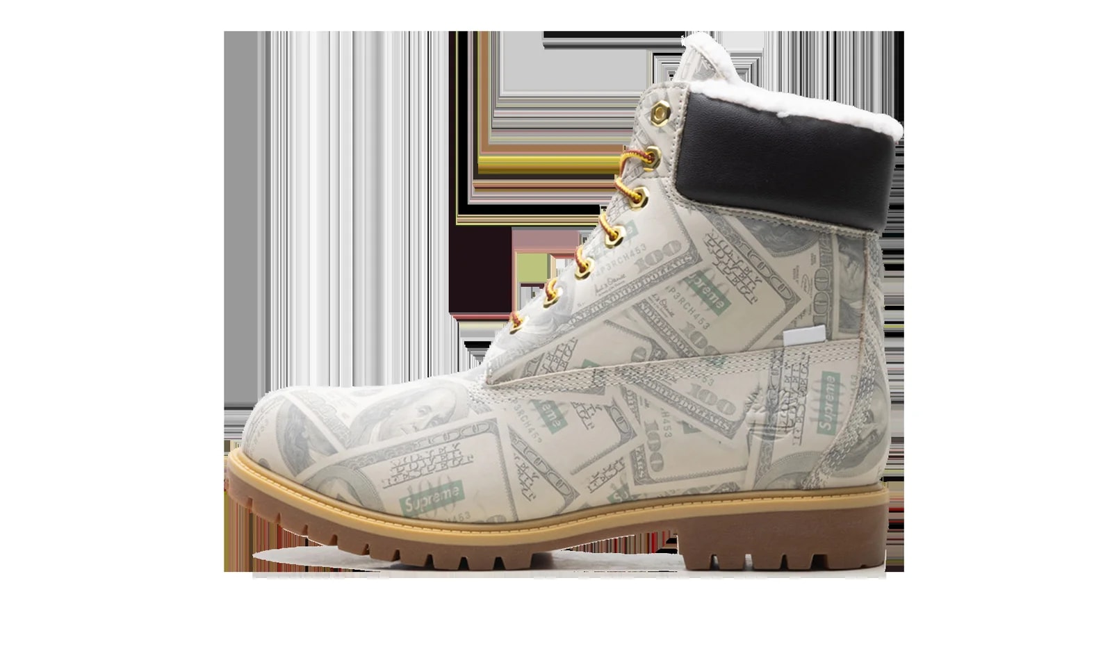 Timberland — Timberland 6" Waterproof Boot "Supreme X MM6 Maison Margiela $100 Bills" TB0A5NG5ALP — Sneaker — resale
