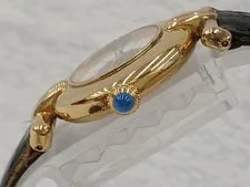 Cartier Vermeil Quartz 590002 Silver Case Leather Strap 3