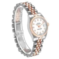 Rolex Datejust Steel Rose Gold White Diamond Dial 179171 3
