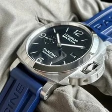 Panerai Luminor Marina 1950 - Blue Dial - PAM01313 - Complete Set W/ Extra Strap 3