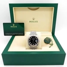 Rolex 126234 Datejust With Black Diamond Dial on Jubilee 2