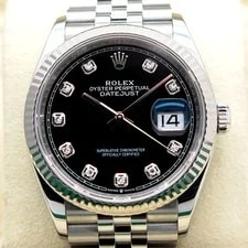 Rolex 126234 Datejust With Black Diamond Dial on Jubilee 3
