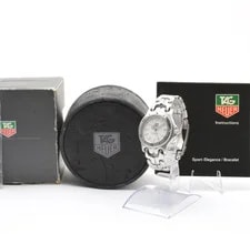 Tag Heuer — [Box Paper]TAG Heuer SEL WG1112 Quartz White Dial SS Date Links — Watch — resale