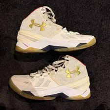 Under Armour Curry 2 All Star Size 10 White Gold Basketball Shoes 2