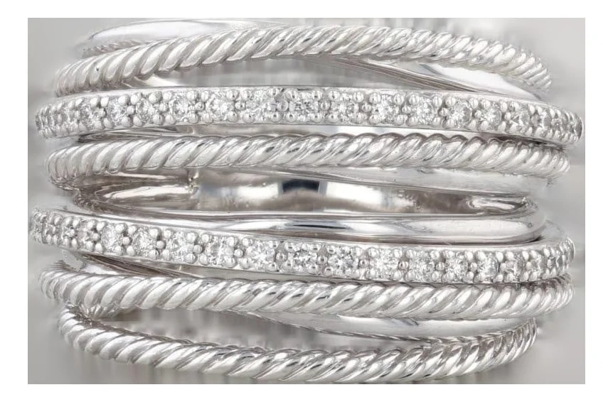 David Yurman — 0.30ctw David Yurman Crossover -Band Size 9.25 — Jewelry — resale