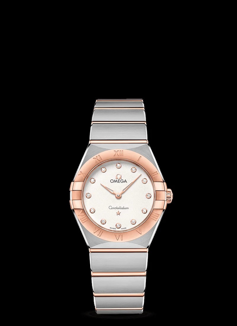 Worldofluxuryus — Omega Constellation Quartz Stainless Steel & 18K Sedna™ Gold & Diamonds Lady’s — Watch — resale