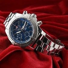 Breitling Super Avenger 48mm, A13370 -Steel Bracelet | Blue Dial | Extra Strap 2