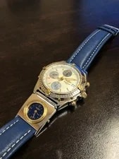 Breitling Chronomat Ref 13050.1 Gold and Steel Mother of Pearl Dial Matching UTC 4