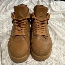 Jordan — Jordan Air 4 'sGingerwheatLeather Mid Top Lace-Up — Sneaker — resale