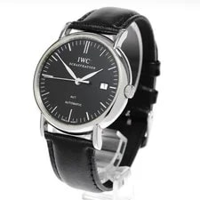 IWC Portofino IW356308 39mm SS Black Dial Automatic Date #C6853 2