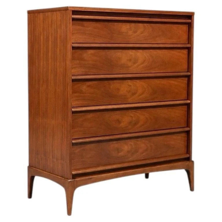 Lane Furniture — Newly Refinished - Mid Century Modern “Rhythm” Highboy Dresser By Lane — Furniture — resale