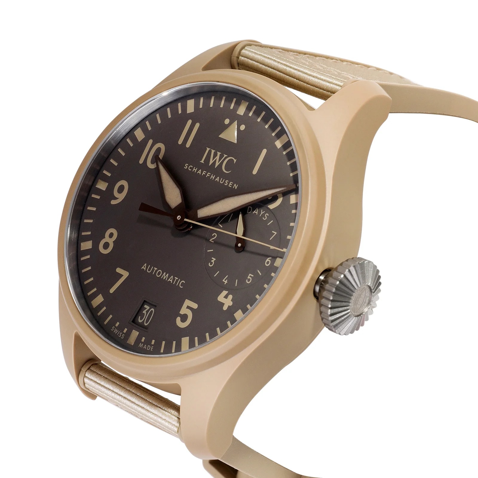 IWC Big Pilot Top Gun Mojave Desert Edition Iw506003 Ceramic Gray Wrist 3