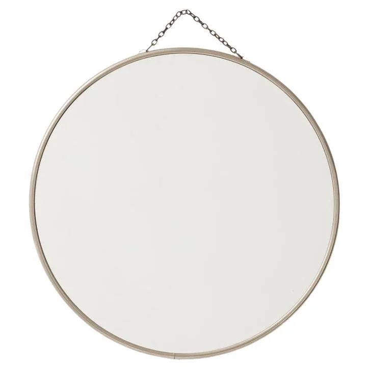 Vintage French Circular Mirror with Patinated Frame, 1940s — decorative_object — resale