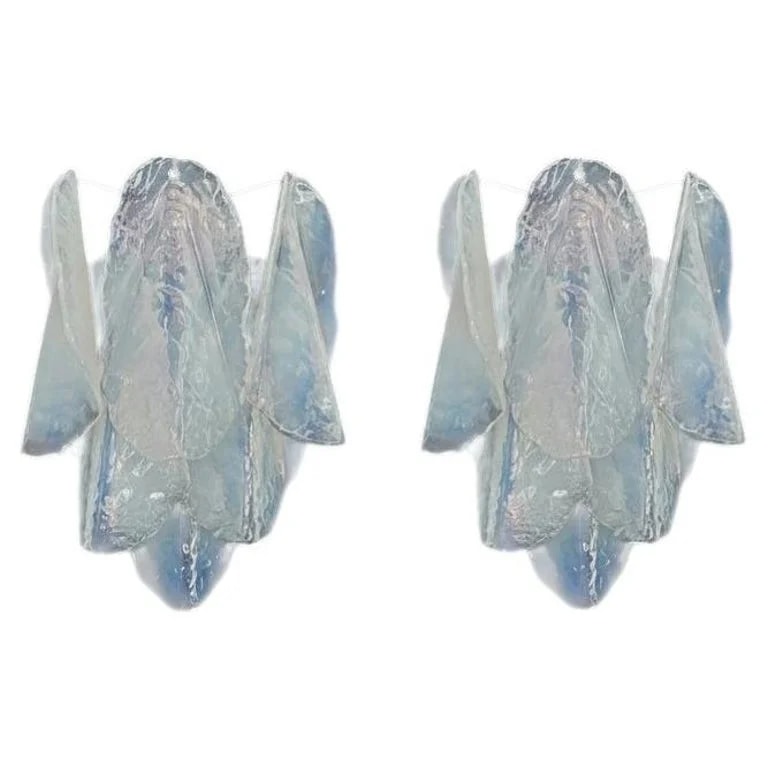 Pair of Italian Murano Wall Lights - 12 "Rondini" Opalino — Furniture — resale