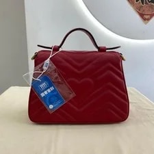 Gucci GG Marmont Top Handle Flap Matelasse Crossbody 2