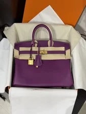 Auth Hermès Birkin 25 Top Handle Complete Set With Invoices 4