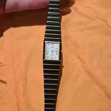 Omega de Ville Quartz Tank Gold & Black Official 4