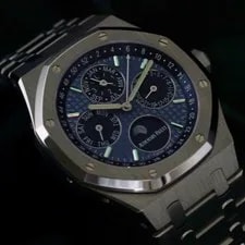 Audemars Piguet Royal Oak Perpetual Calendar Blue Steel Full SET 26574ST 2