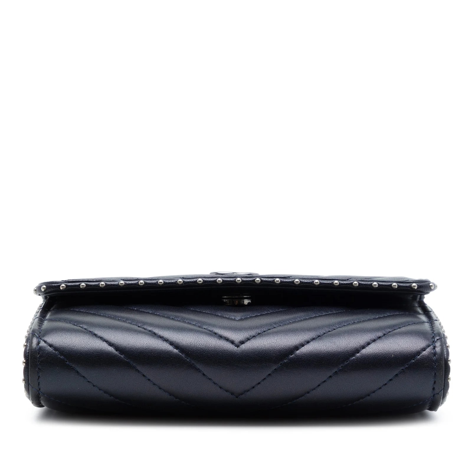 CC Chevron Studded Wallet on Chain 3