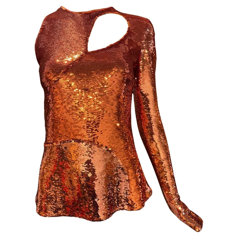Emilio Pucci — Emilio Pucci Sequin Asymmetrical Blouse — Clothing — resale