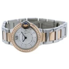Cartier Ballon Bleu W3BB0009 Quartz 28mm Silver Stainless Steel Pink Gold 2