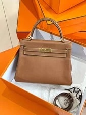 Auth Hermes Kelly 28 2-way Golden GHW Classic — Handbag — deal