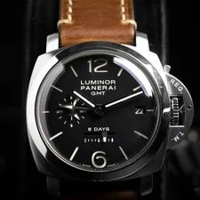 Panerai Luminor 8 Days GMT 44mm PAM00233 Full Set W/ Service Papers and 3 Straps 4