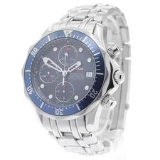 Omega Seamaster 300 2225.80 42mm SS Navy Dial Automatic Chronograph Date #C943 2