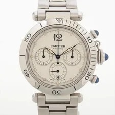 Cartier — Cartier Pasha W31030H3 SS AT Silver-Face 2 Extra Links — Watch — resale
